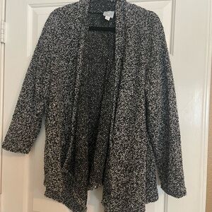 Black & White Boucle Heavy Cardigan